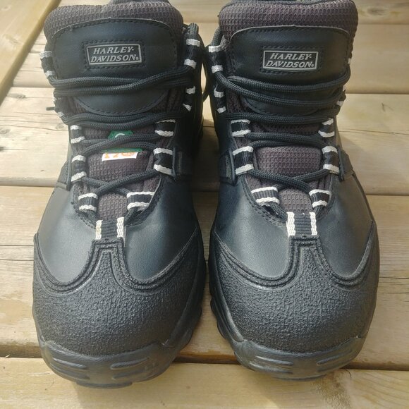 Harley Davidson Womens Size 8 Wide Black CSA Steel Toe Work Shoes Boots - Picture 13 of 15